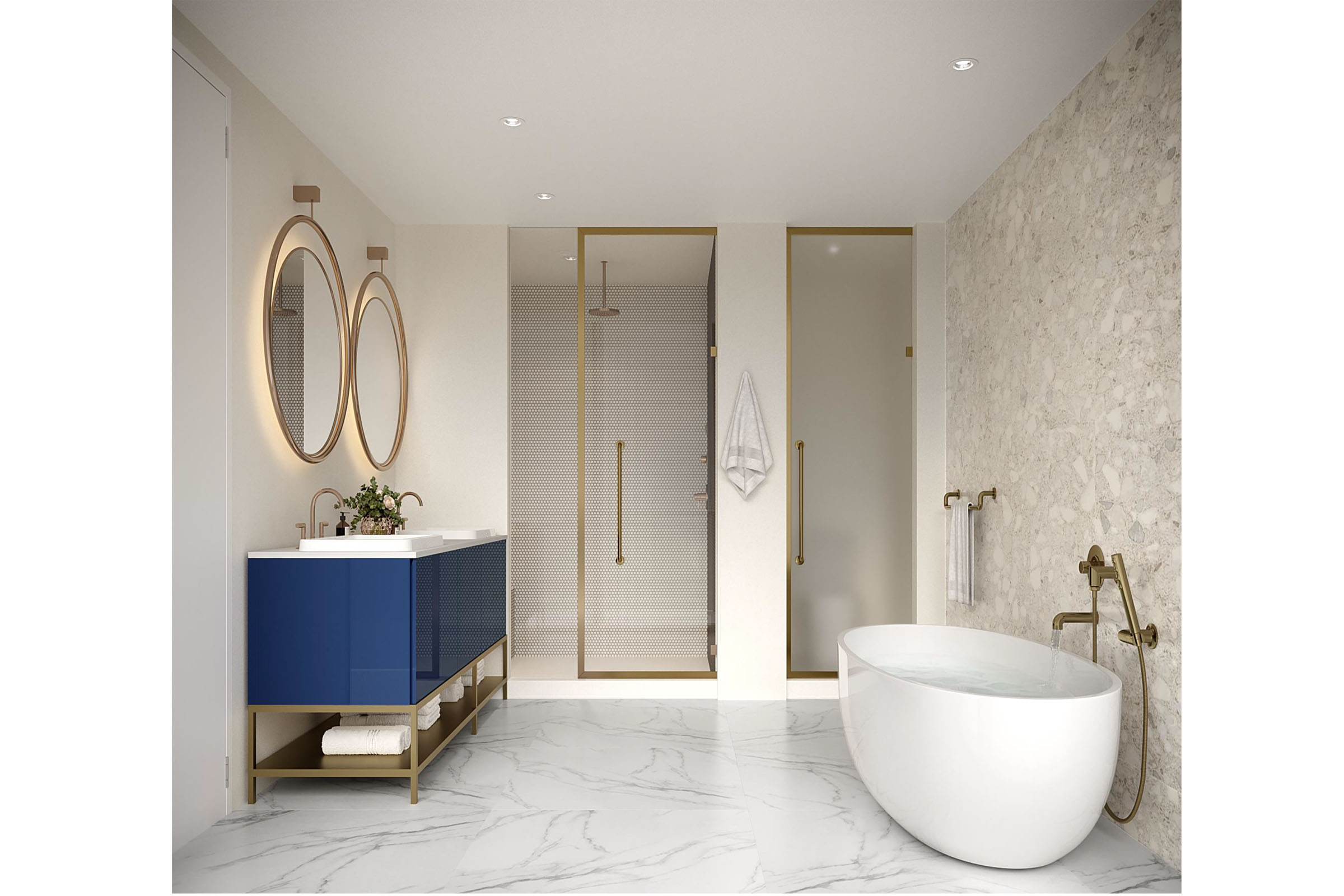 Rendering of Mr. C Tigertail Master Bathroom