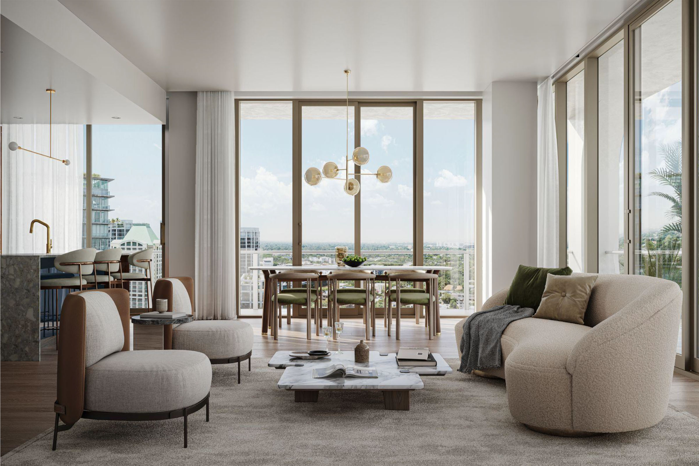 Rendering of Mr. C Tigertail Residences Living Room
