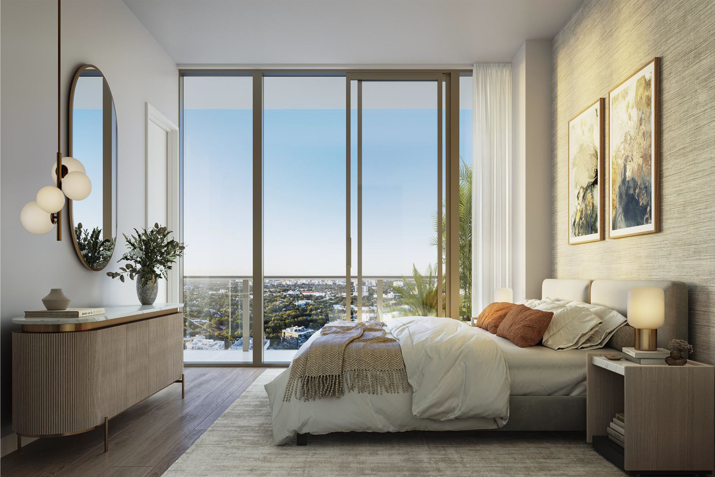 Rendering of Mr. C Tigertail Residences Master Bedroom